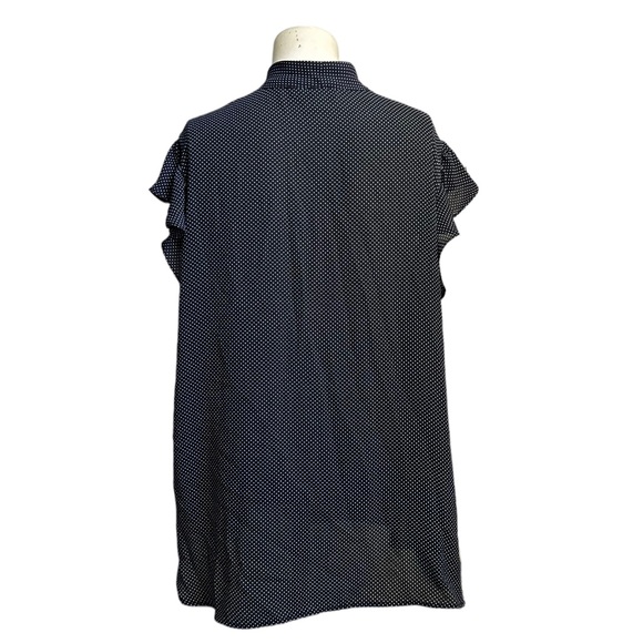 Polkadot Ruffle Blouse, Size XL - Picture 2 of 3